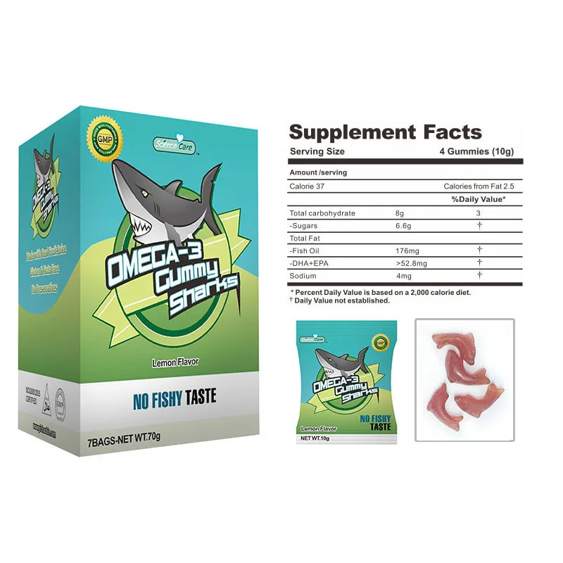 No Flavor Fish Shark Shape Jelly Omega 3 Gummy - Buy Gelatina Omega 3 Gummy  Shark Product on Alibaba.com