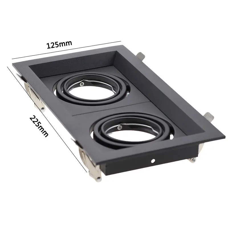 China Manufacture Directly 2 Head GU10 MR16 Recessed Downlight LED Spotlight Light Fixture Frame Holder