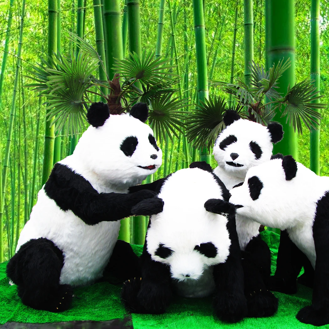 Museum Animatronic Panda for Amusement Park Robotic Panda