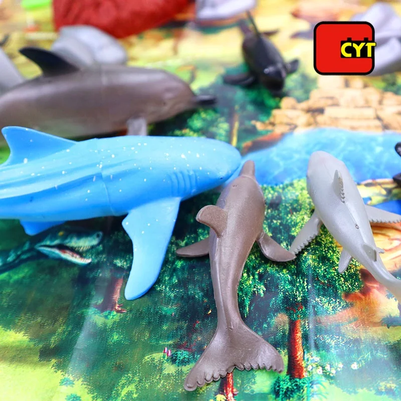 Simulation Deep Sea World Toys Plastic Ocean Animals for Kids