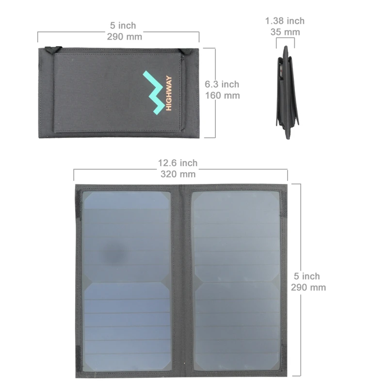 
 Складное солнечное зарядное устройство с USB  