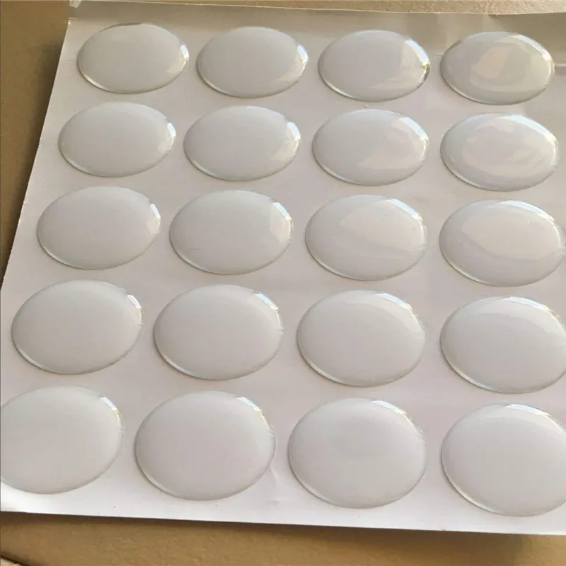 1 дюймовая прозрачная эпоксидная наклейка