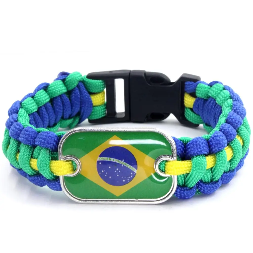 Bracelet Paracord Fait Main Avec Hameçon – Tricolore Italia – Bleu Azzurro