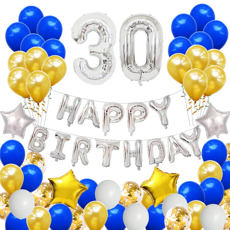 En Gros 71 Pieces Ensemble 30th Joyeux Anniversaire Ensemble Lettre Feuille Ballon 40 Pouces Ballons Numero 12 Latex De Confettis Ballon Fournitures De Fete Buy Articles De Fete Ballons Numeriques Ballon En Aluminium Product