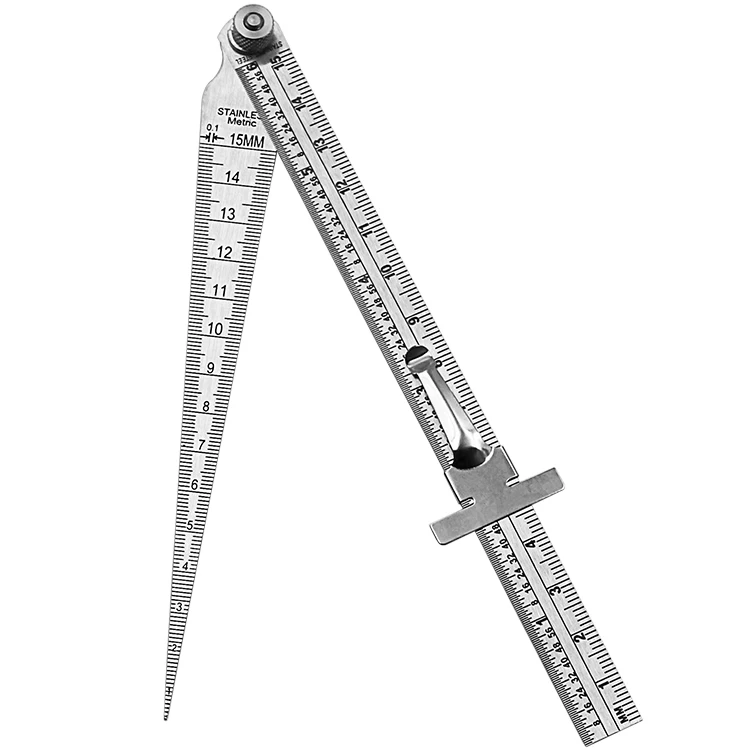outil d'inspection de trou 10 mm outil de mesure de règles de jauge d'épaisseur de soudage en acier inoxydable Jauge conique pour mesurer le diamètre jauge d'épaisseur de cône de haute précision 