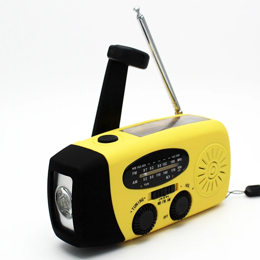 Hand Crank Generator Solar Hand Crank Amateur Dmr Radio Solar Power Tv and Radio with Torch and Power Bank