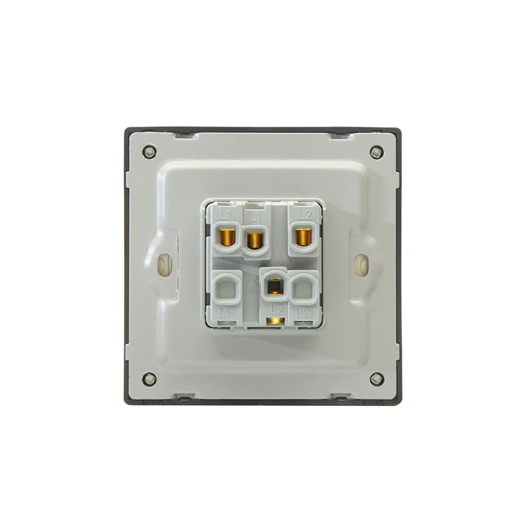 Gold PC Wall Switches Luxury Style 1/2/3/4 Gang 1/2 Way Eelctrical Switch Light Oonoff