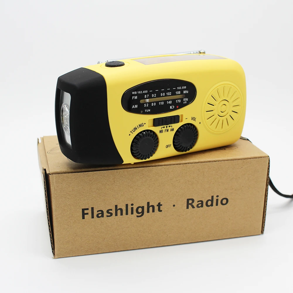 Hand Crank Generator Solar Hand Crank Amateur Dmr Radio Solar Power Tv and Radio with Torch and Power Bank