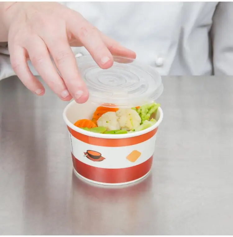 16 oz Styrofoam Soup Container Flat Lid