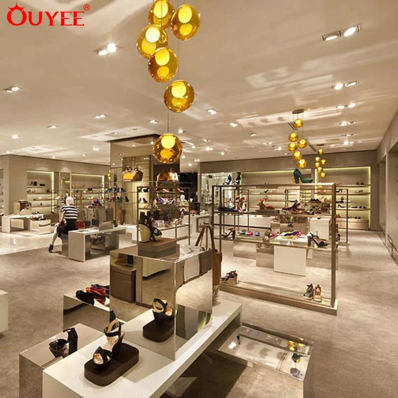 Mesa de exhibición de Boutique de muebles de tienda de zapatos