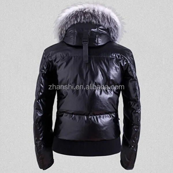 leather goose down coats