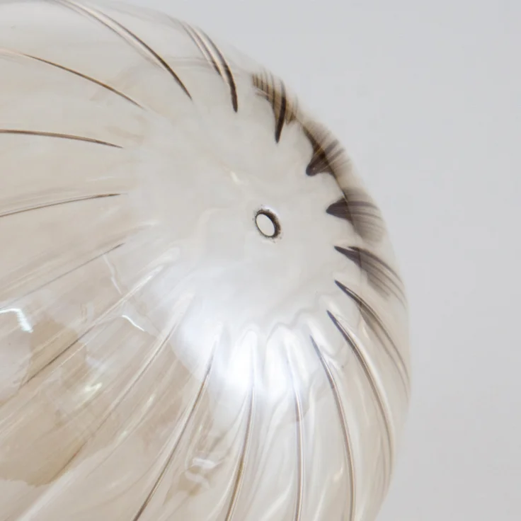Handmade Borosilicate Stripe Glass Bubble Lamp Shades with 2 Holes