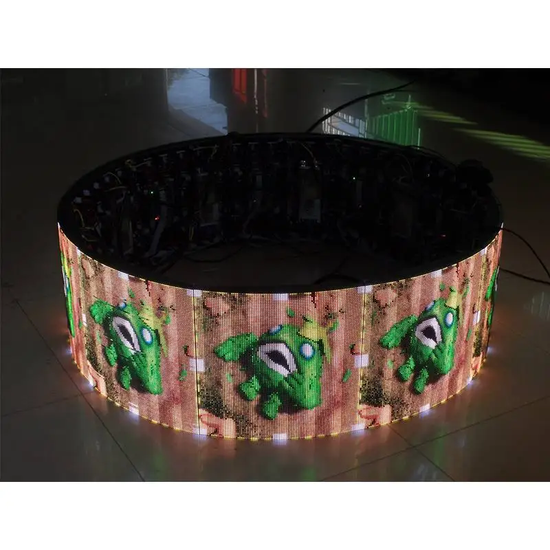 Trumpet Circular Ring Cylinder Column Pillar Indoor LED Screen Flexible ...