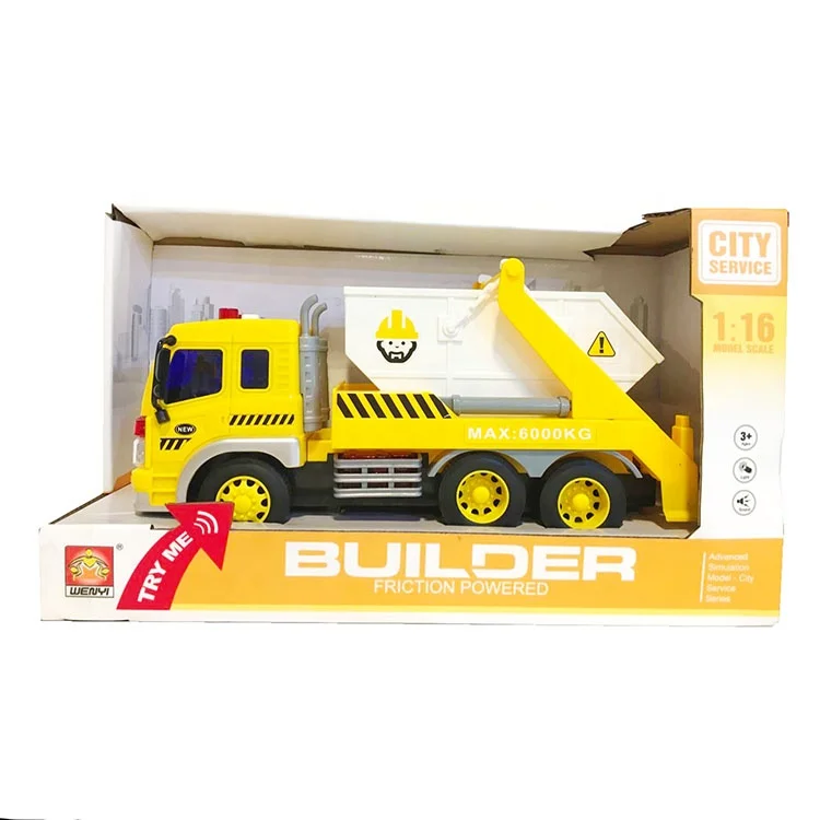 Engineering Back Cartoon Engineering Truck Toy Friction Car Pull Back Cars Push and Go Cars