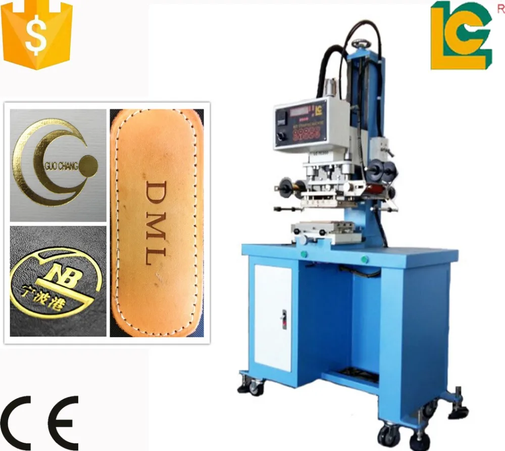 Pneumatic Embossing Stamping Machine for Eye Brow Eye Black Pen Bottle Gold logo
