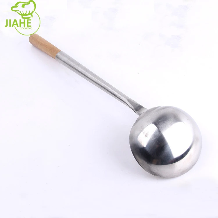 DOITOOL Wooden Bamboo Water Scoop Soup Ladle Spoon Kitchen Ladle Bath Ladle for Home Kitchen 