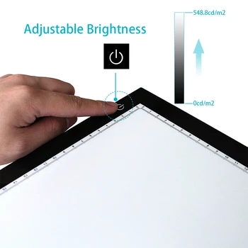 Big A3 Led Light Pad With Ruler Led Tracing Board Copy Tablet Usb