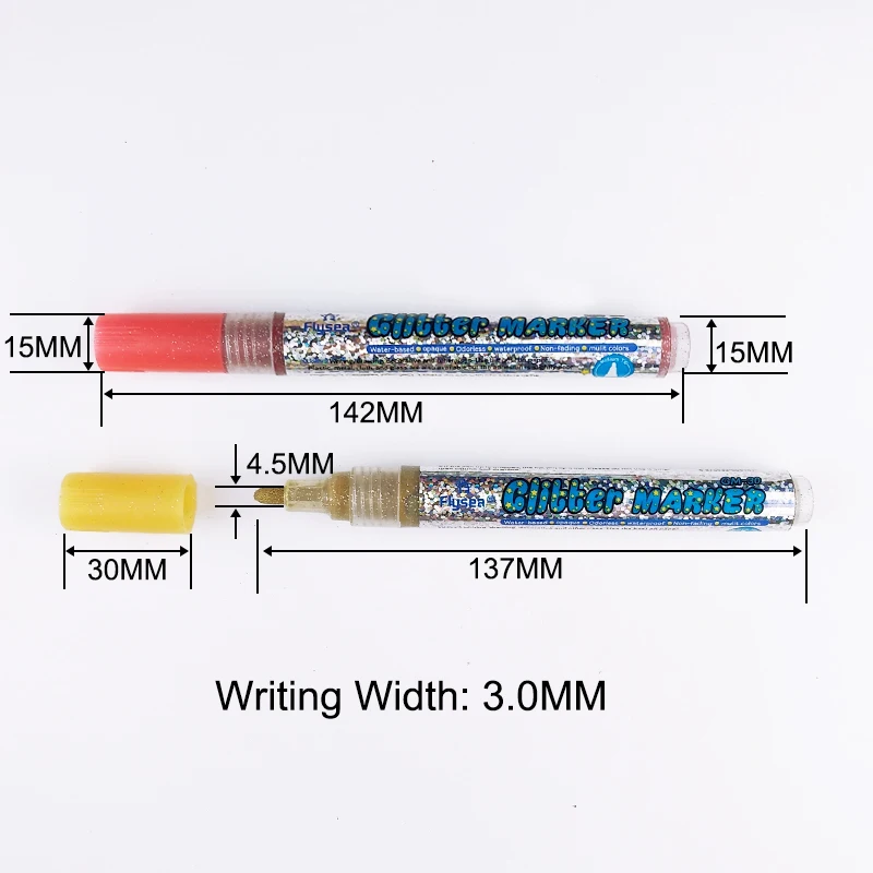 
Цветной мерцающий маркер Amazon с жидким мелом 