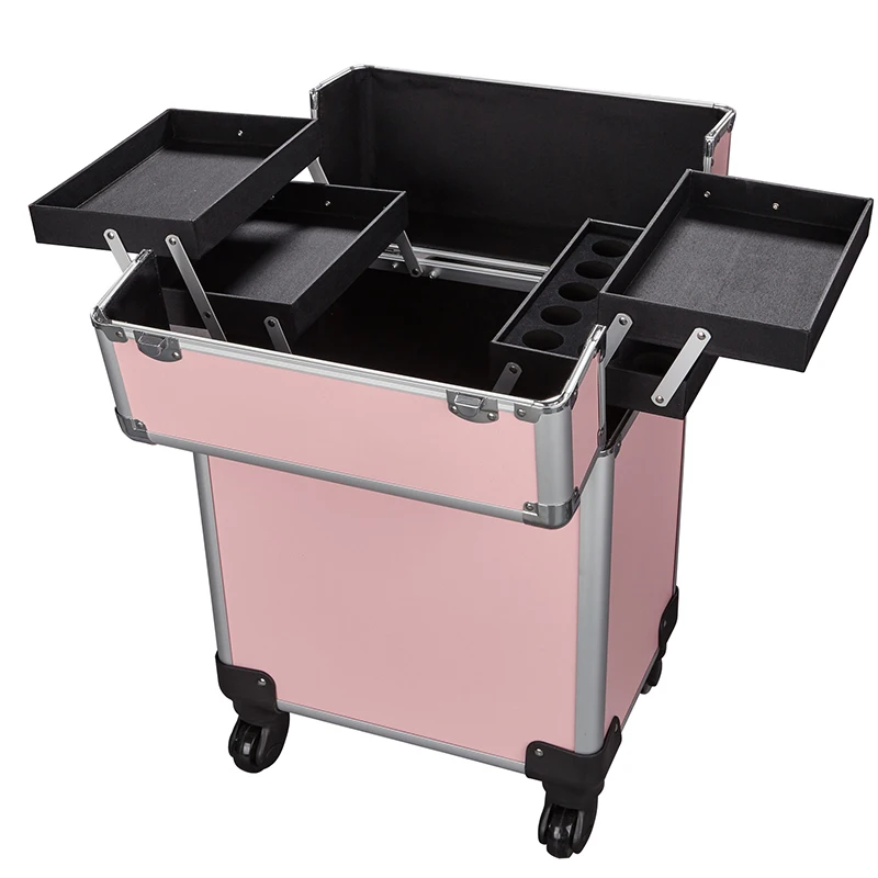 Professional Makeup Box Large Capacity with Wheels