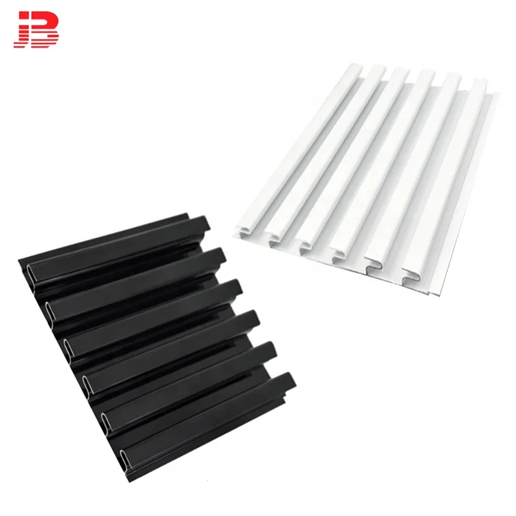 Black / white decorative single-sided slat wall shelf aluminum slatwall display panels