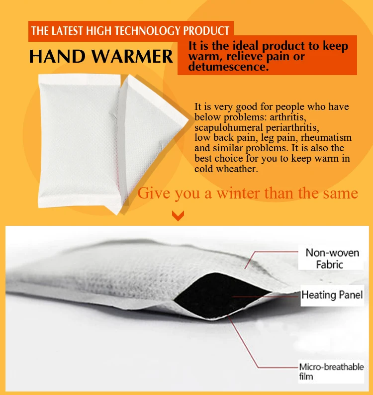 New 2023 Products Ce Iso Msds Heating Pad Warm Patches Big Size Winter