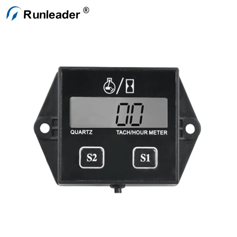 Runleader Marine Tach Hour Meter Tachometer RPM Display For Motorcycle Electric Motors
