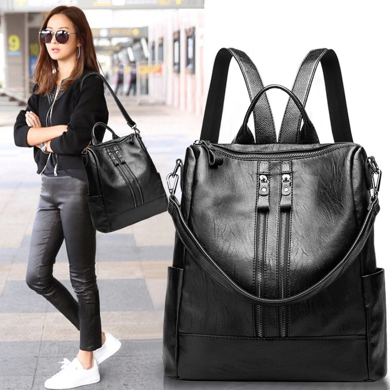 Wholesale Fashion backpack girls leather backpack women backpack ...