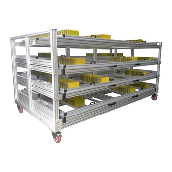 aluminium profile storage rack multi-level aluminium pallet rack display shelf