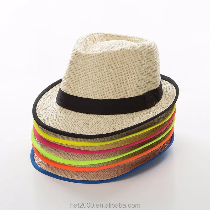 Darringls Sombrero de Paja Sombrero de Paja Modelo Trilby Summer Unisex Hombre Mujer 