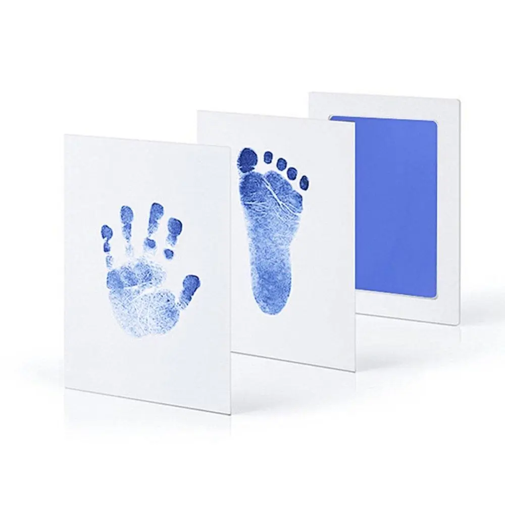 2021 new Baby Care Non-Toxic Baby Handprint Footprint Imprint Kit, Baby Souvenirs Casting 12.5x8 / 15.3x10.8 ASTM ,EN71 ,TRA