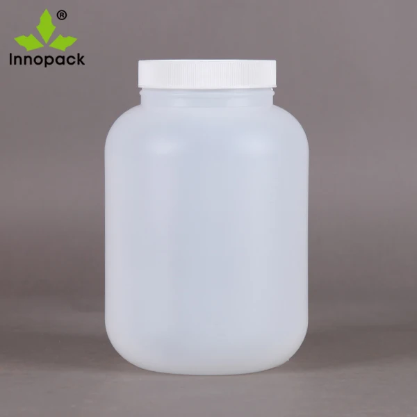5L HDPE  Black  Plastic Protein Powder Jar