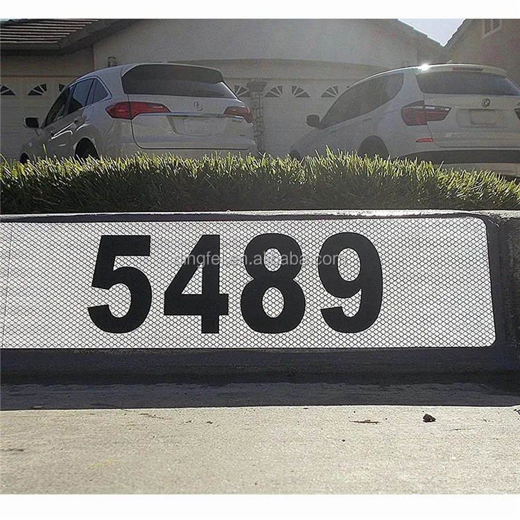 Highly Reflective Address Guidance Aluminum Metal Road Sign for Curb House or Mailbox