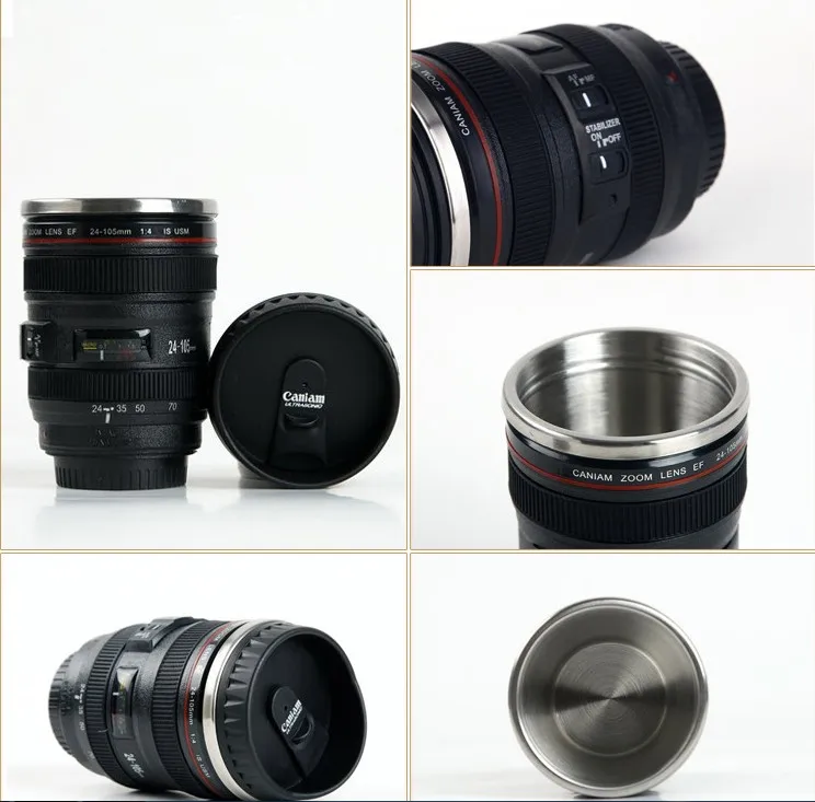 Camera Lens Mug Camera Lens Shape Stainless Steel Coffee Mug