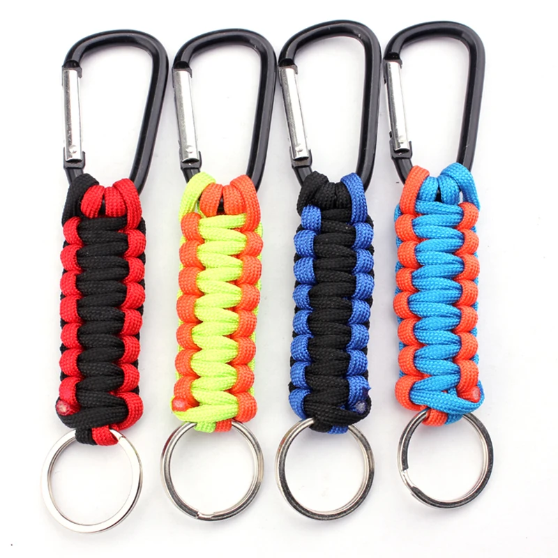 EDGEAM 50Pcs Ensemble Paracorde Porte-cl/és Kit Corde de Parachute Bricolage Trousse de Survie Paracord Pendentif Longe Bande
