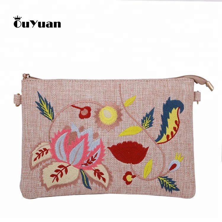 Ouyuan パッチワーク刺繍スタイリッシュなハンドバッグ刺繍ショルダー財布 Buy ポーチナチュラルリネンバッグ クラッチ Embroidere ショルダーバッグ 女の子のため Product On Alibaba Com