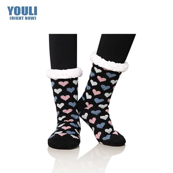 China factory custom winter super thick women anti-slip soft home sock