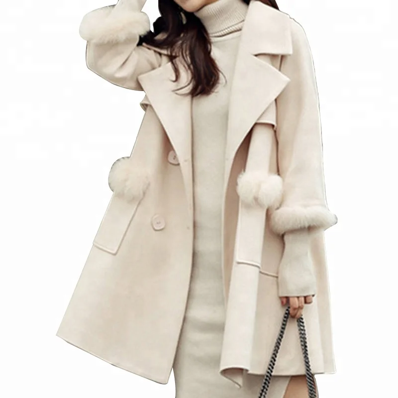 fitted wool trench coat