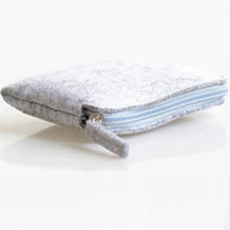 Оптовая продажа милый маленький недорогой фетровый Кошелек для монет на молнии в новом стиле