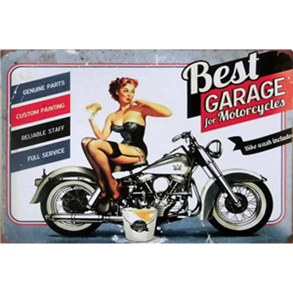 Preciser Vintage Customized Motorcycle Wholesale Embossed Retro Collection Metal Tin Signs