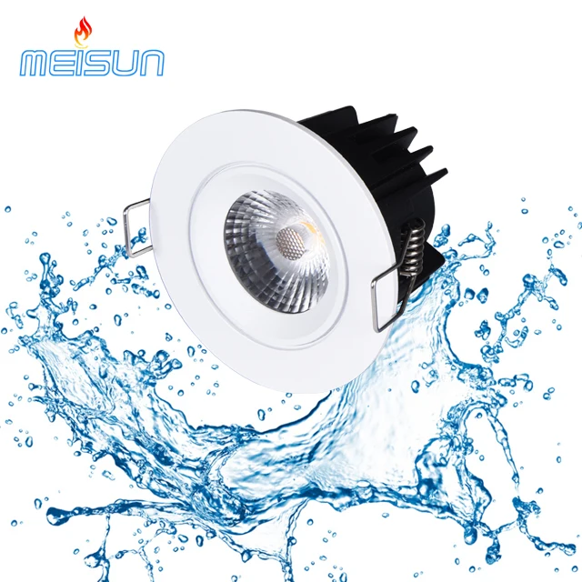 10W Dimmable Fire Rated LED Downlight 3000K in Chrome 850lm 68mm cutout