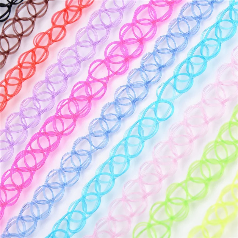 Colors Vintage Stretch Henna Hippy Tattoo Choker Necklace