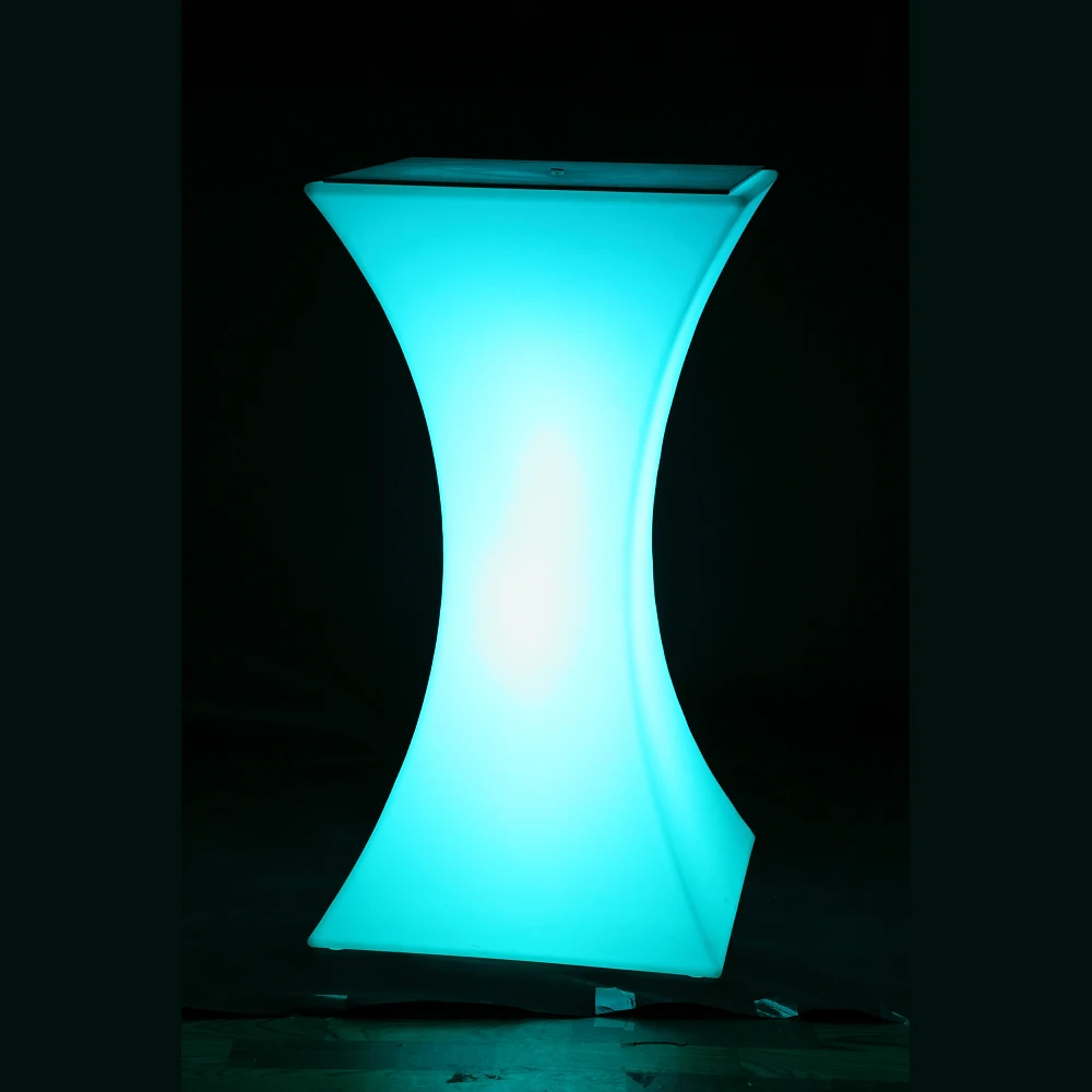 LED square corner coffee table