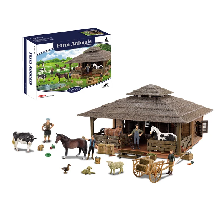 UMKYTOYS Farm Animal Toys Set Of 20 Pieces Kids toddlers playset 