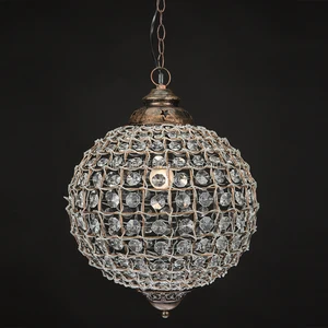 Round Globe Shade Crystal Ball Chandeliers & Pendant Lights