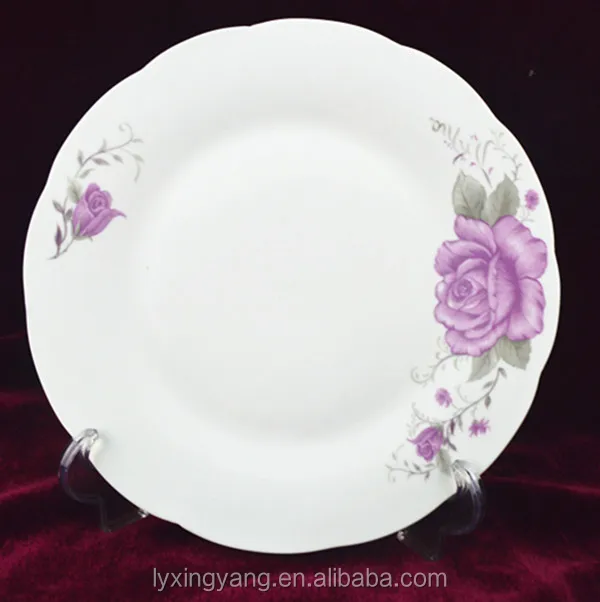 cheap ceramic dinner plate ,white wavy dinner plates, 9" ceramic dinner plate