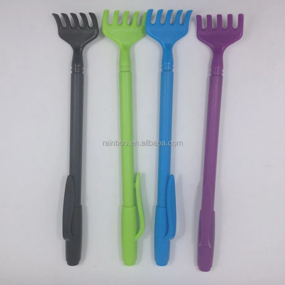 Logo Printed Cheap Plastic Extendable Retractable Back Scratcher with Clip