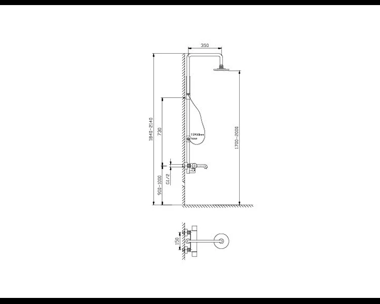 Modern Brass Triple Function Bar Valve Thermostatic Shower System supplier