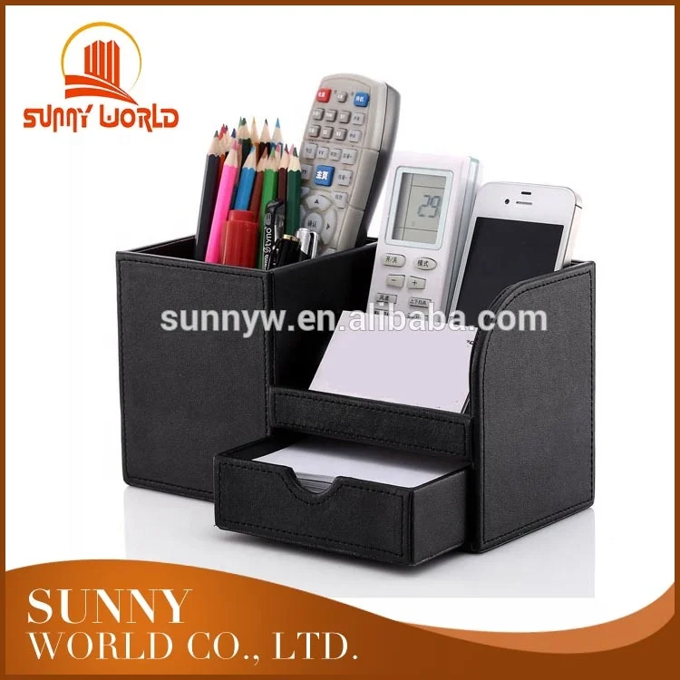 
PU кожаный Настольный Card Pen держатель пенал школьные принадлежности Папка-регистратор коллекции канцелярских принадлежностей организатор 