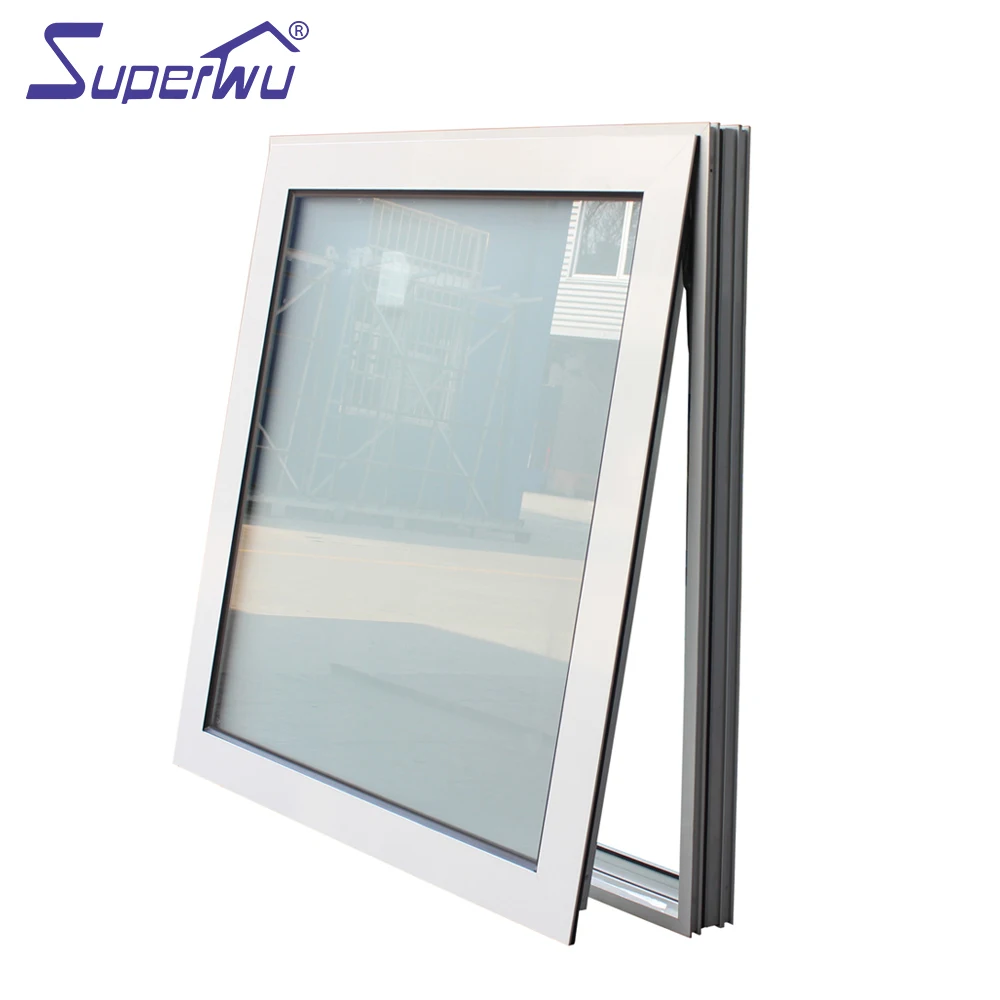 Australian standard Powder Coated Aluminum Extrusions Heat Insulating Waterproof Glazing Frame Awning Window