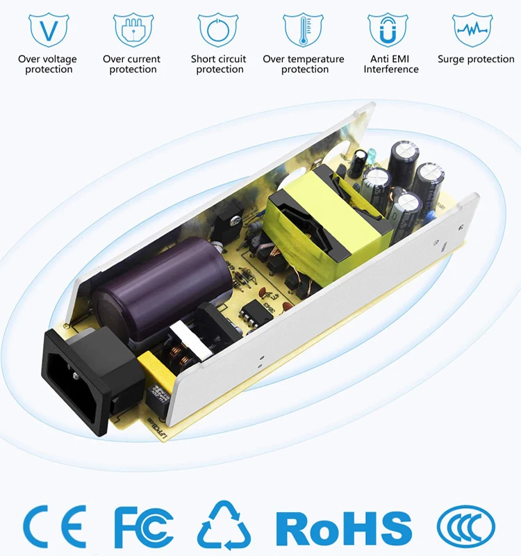 29.4v 2a Lithium Battery Charger Power Adapter 3prong Inline Connector